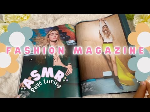 asmr | *fashion magazine* page turning | sleep and relax (no finger licking)