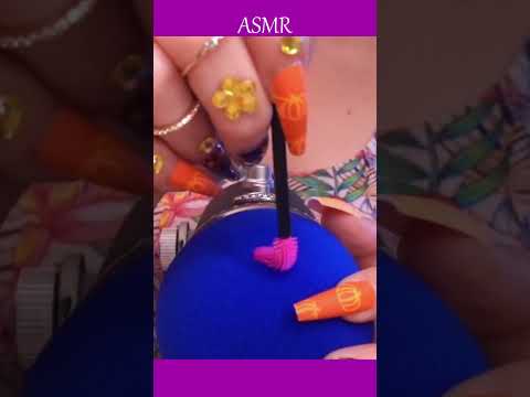 ASMR Foam Cover & Little Silicone Brush (crunchy sounds)  #asmr #notalkingasmr #asmrsleep #shorts