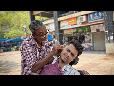 Waris Barber Give His BEST Service | Head Massage & Ear Cleaning With His Magical TOOLS | ASMR