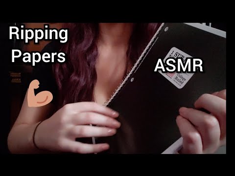 ASMR Ripping/ Tearing Paper( I recommend not having your volume all the way up 😬😂)