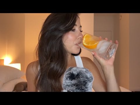 ASMR | eating fruits, drinks and rambles about life 
