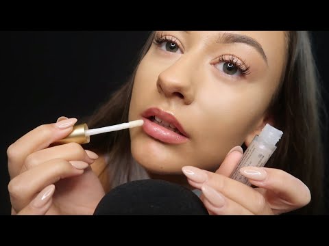 [ASMR] Lip Gloss Application (Mouth Sounds, Lip Smacking & Kisses) ♡