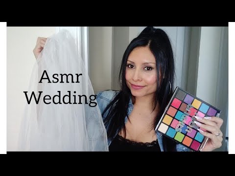 Asmr Wedding 💍Friend gets you ready for your big day~ Hair, Makeup & Accessories