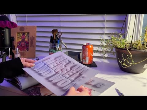 ASMR Magazine Flipping, Cutting and Tearing (minimal talking)