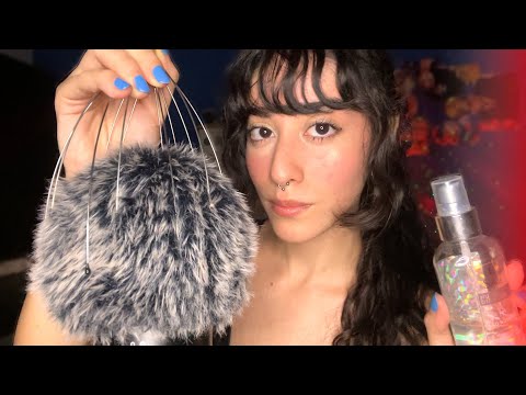 ASMR MEXENDO no SEU CABELO com CARINHO ATÉ VOCÊ DORMIR 😴 (cafuné, massagem, mouth sounds...)