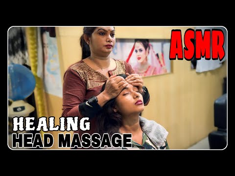 ASMR SEMI INTENSE HEALING HEAD MASSAGE WITH GENTLE SCRATCHING | RELAXATION IN REAL INDIAN BARBERSHOP