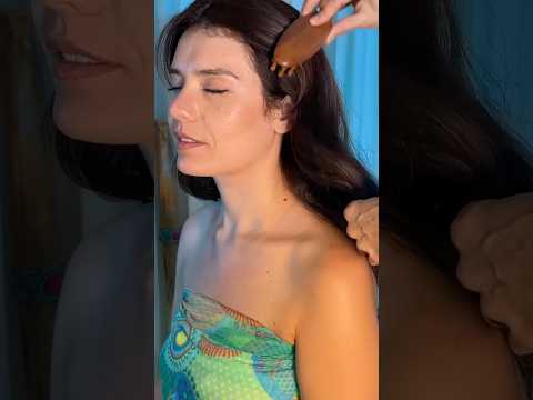 SCALP MASSAGE Meridiani della Testa ASMR  #asmr #sleep #brushingasmr #hairplay #relax