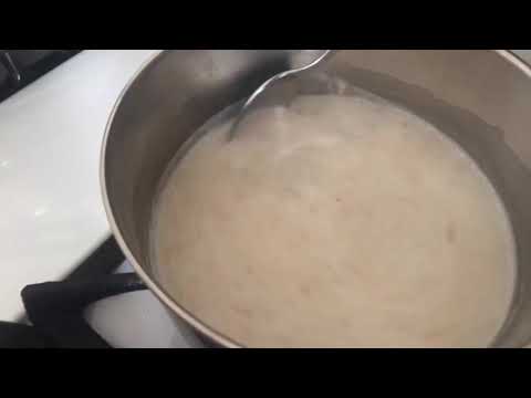 ASMR - Stirring oatmeal inside pot