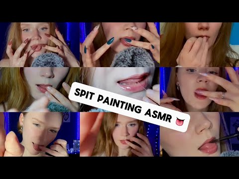 ASMR Spit painting complication 👅 TikTok/Shorts 🙌🏼