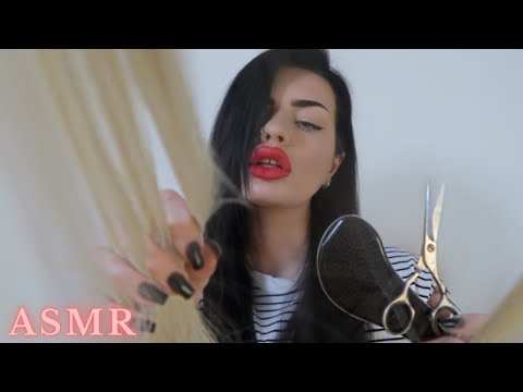 ASMR Mean Girl Ruins Your Hair In Class ✂️  (hair play, brushing, cutting, role play)