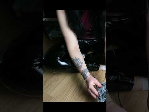 Floor tapping asmr with mic brushing acrylic nails #asmr #asmrtriggers #asmsounds