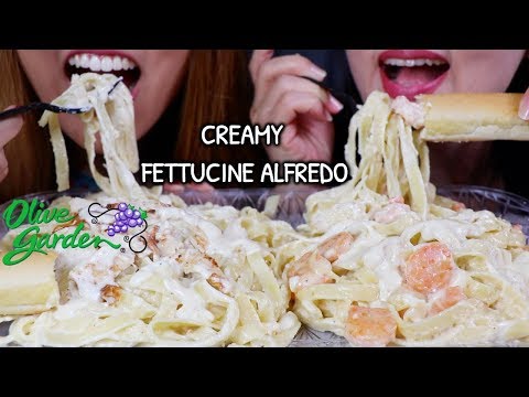 ASMR CREAMY FETTUCINE ALFREDO AND ICE CREAM 크림 파스타 리얼사운드 먹방 | Kim&Liz ASMR