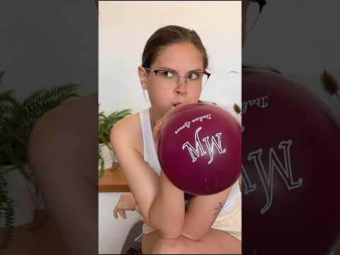 Cutie Grape Balloon ❤️🤭 #asmr #balloon #ballongame Blowing ASMR