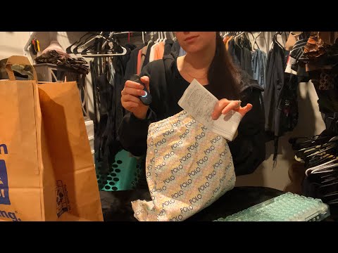 ASMR Clothing Store | Fabric Sounds, Creamy Keyboard, & Scanning