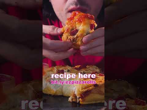 Homemade Pepperoni Pizza Rolls ASMR Mukbang !