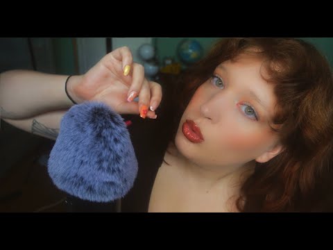 ASMR inaudible whispers, wet mouth sounds and fluffy mic triggers