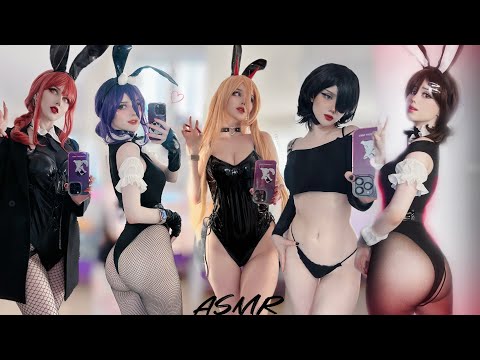 ASMR Scratching | Chainsaw Man Girls Cosplay #asmr #asmrcosplay