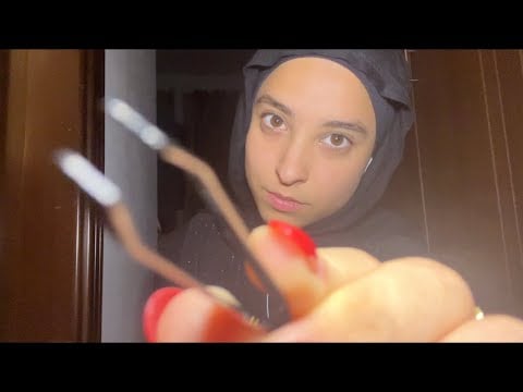 ASMR Doing Your Eyebrows| Plucking, Brushing, Cutting
