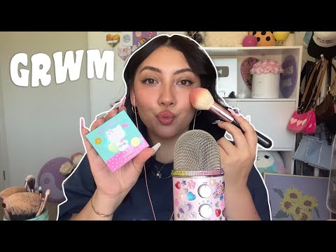 ASMR press on nail application & chit chat GRWM 💅