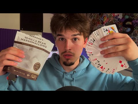 Playing Cards and Marshmallows ASMR