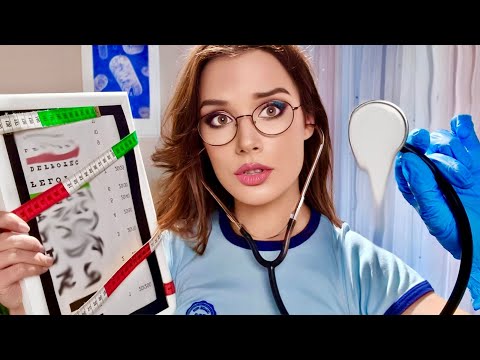 ASMR Unpredictable : Everything is Wrong AF 👁👄👁 (Cranial Nerve Exam ,Eye, Ear, Medical Roleplay)