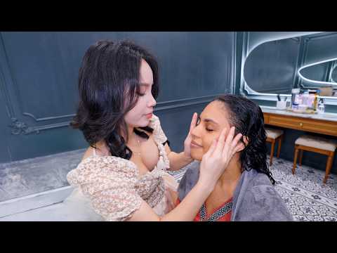 ASMR: Top Notch Vietnamese King Luxury Barbershop Full Service Massage