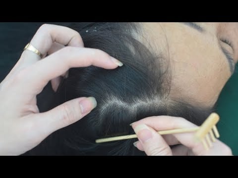 ASMR Real Person With Hair Parting And Combing, No Talking Asmr For Anxiety Relief