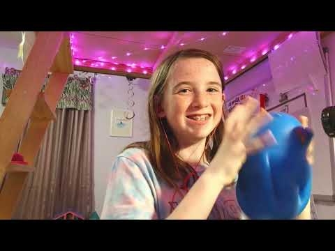 Editing my video and tapping on four squishies