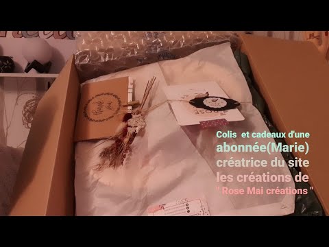 #Asmr français #Unboxing #colis et cadeaux d'une abonnée (Marie)créatrice du site Rose Mai créations