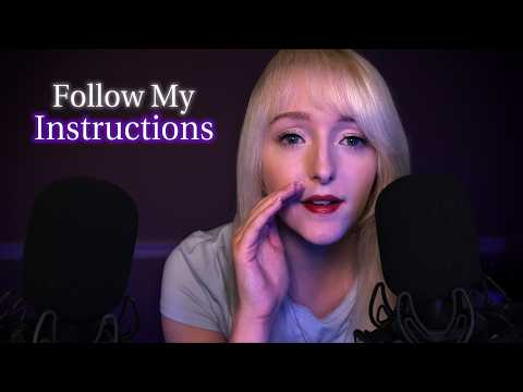 ASMR Follow My Instructions 💤 1 HR+ Eyes  Closed for Sleep
