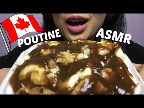 ASMR CANADIAN POUTINE (FRIES, CHEESE AND GRAVY) EATING SOUNDS | SAS-ASMR