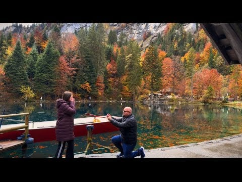 EU DISSE “SIM” 💍😭 No LAGO BLAUSEE, nos ALPES SUÍÇOS 