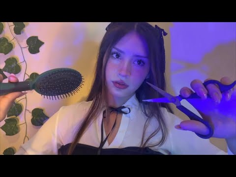 ♡ ASMR 💈Te CORTO el CABELLO y BARBA 👑  SlRVlENTA Roleplay 👑 Soft spoken 👸🏻🤴🏻🤍