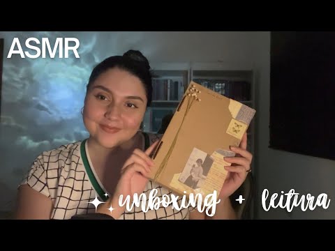 ASMR UNBOXING - PRIMEIRO RECEBIDO DO CANAL tapping | leitura | sussurros