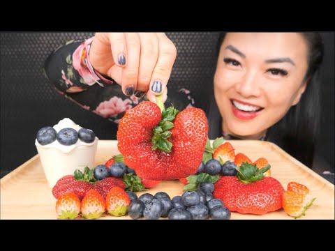 GIANT FRUITS (ASMR EATING SOUNDS) NO TALKING | SAS-ASMR