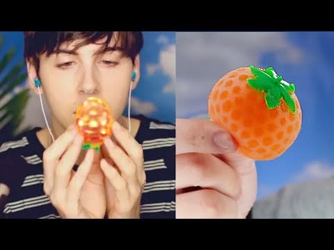 ASMR Cutting Open ORANGE Squishy 🍊