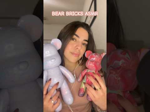 ASMR WITH BEAR BRICKS 🧸🎨 #asmrshorts #bearbricks #asmrtapping #scratching #tingles