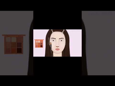 Korean eye makeup animation ASMR|| Korean makeup #asmranimation #animation #stopmotion #2danimation