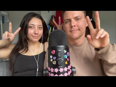 ASMR Q&A with my boyfriend ❤️ ~PART 2~ | Whispered + gum chewing