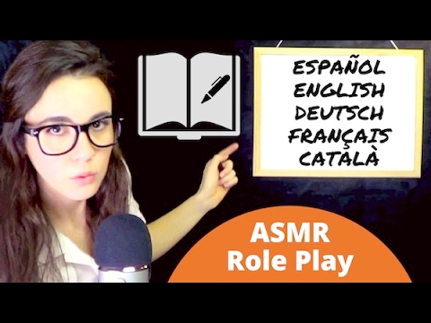 📝ASMR roleplay profesora📝 5 idiomas - Language Teacher Role Play (susurros binaurales)