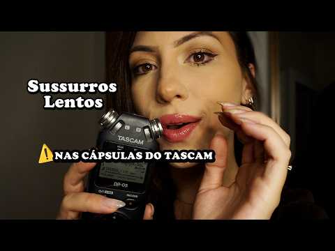 ASMR Sussurros Suaves e Lentos Sensibilidade Máxima no Tascam