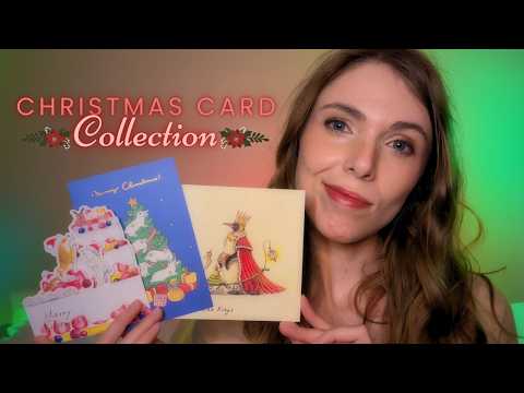 ASMR Christmas Card & Art Collection | Show & Tell, Paper Sounds and Tracing