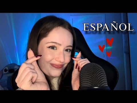 |ASMR| Te toco tu carita! 💕 (+ hablando en español) 