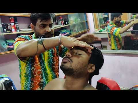 New technique head and body massage with neck cracking by Indian barber |  | powerful ASMR