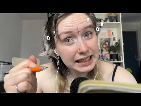 weird girl draws your portrait asmr
