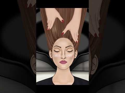 Head lice and dandruff removal, scalp treatment animation, ASMR animation#animation #asmr #trending