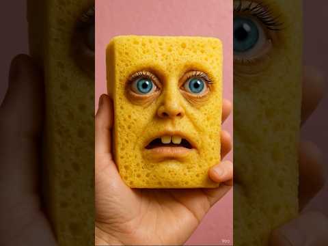 AI Sponge Whispers: I Know What You Did🧽 #asmr #relax #ai #uncanny