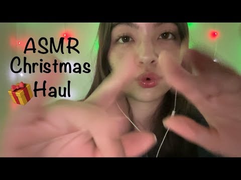 ASMR - Christmas Haul 🎄 (hand movements + mouth sounds) 