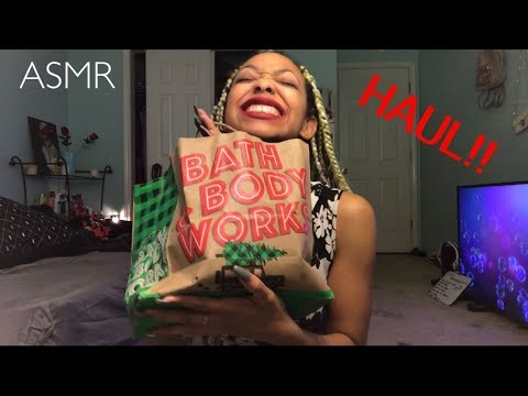 ASMR | Bath & Body Works Haul ! 💕 | Gum Chewing | Tapping