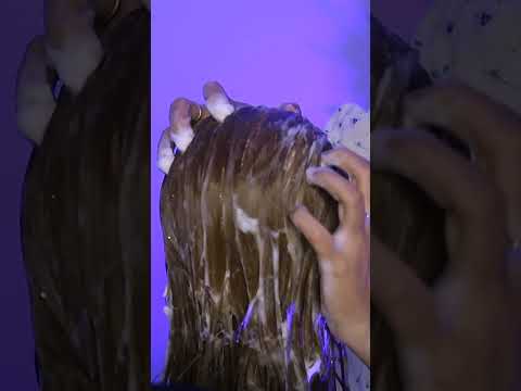 ASMR tratamento capilar 🧴💦- Vídeo completo no link #asmr #relax
